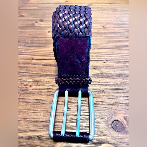 Like New 💥 Vintage! Michael Kors Extra Wide Braided Leather Chunky Belt Small - Picture 2 of 7